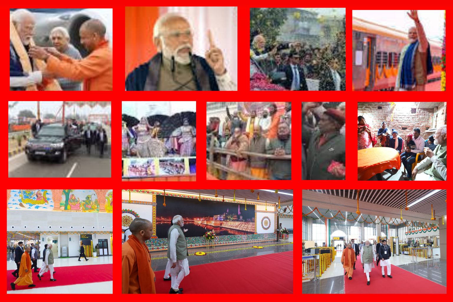 PM मोदी का अयोध्या दौरा (Photos and Graphics by Uttar Pradesh Highlights)