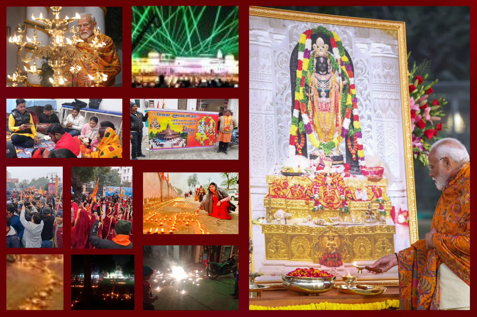 अयोध्या में भगवान राम की प्राण प्रतिष्ठा के बाद श्रीराम ज्योति प्रज्वलित कर मनाई गई दीपावली